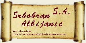 Srbobran Albijanić vizit kartica